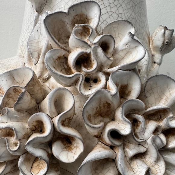 Luxury Bloom 12 1/4" Tall Ceramic Vase - Picture 5 of 13